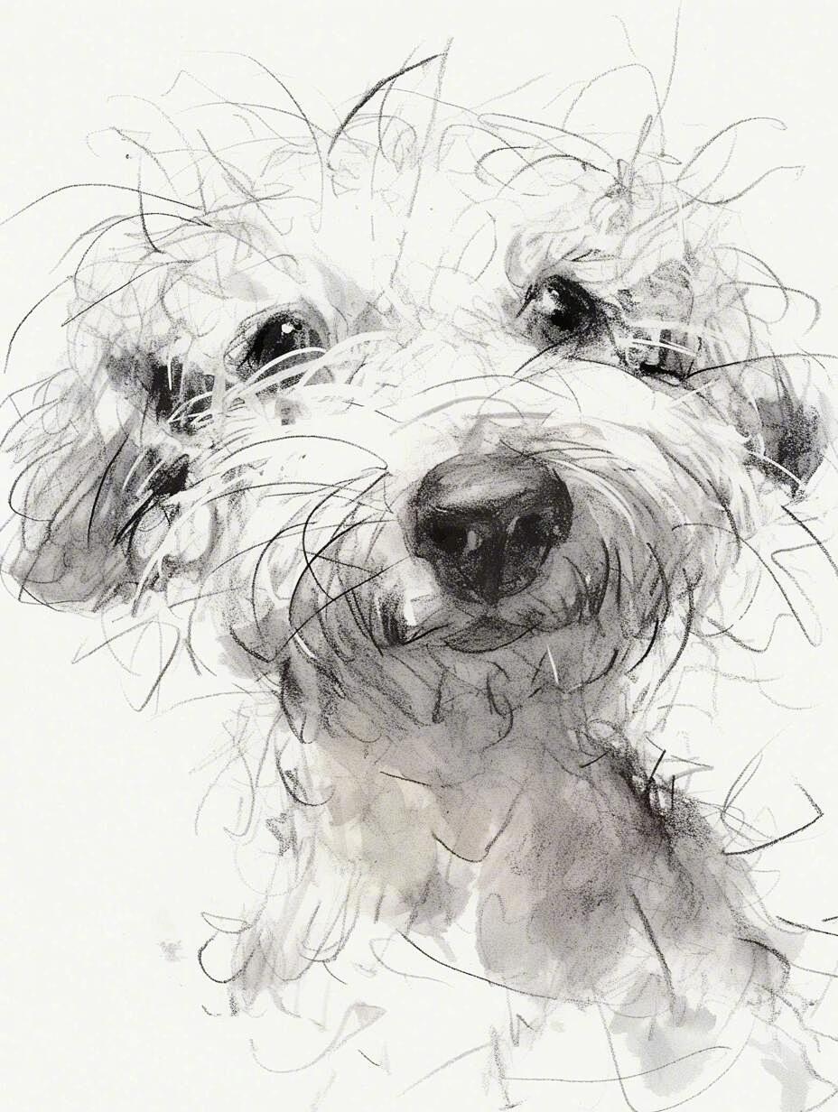 Custom Dog Sketch Drawing – Beginner-Friendly Practice Line Art