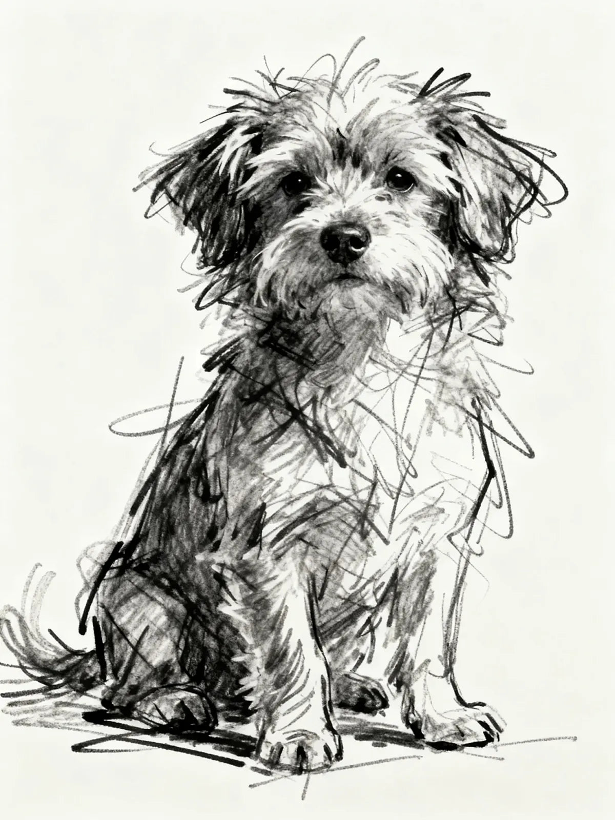 Custom Dog Sketch Drawing – Beginner-Friendly Practice Line Art